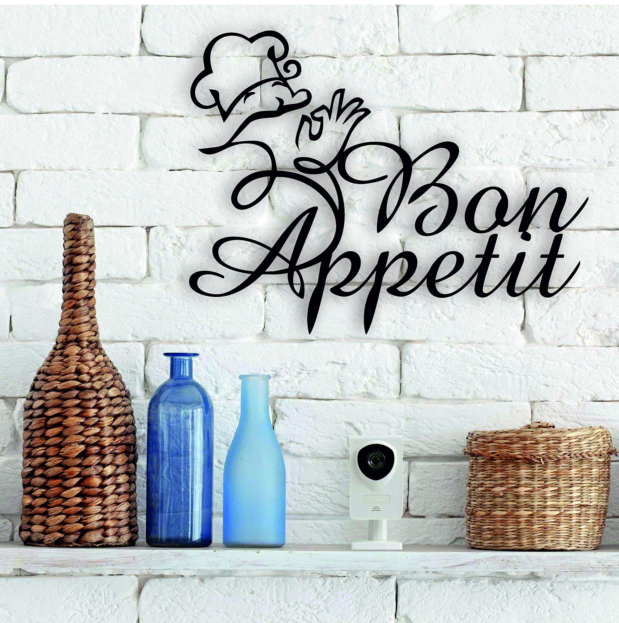 Free Brand Multicolor Bon Appetit Metal Sign, Kitchen Wall Decor, Dining Room Wall Art, Farmhouse Decor, Rustic Metal Word, Housewarming Gift Wall Decor Metal Sign