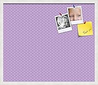 Vista 12 de PinPix Tablero de anuncios de corcho de 12 x 12 pulgadas. Este tablero decorativo enmarcado viene con diseño de círculos B W y un marco blanco