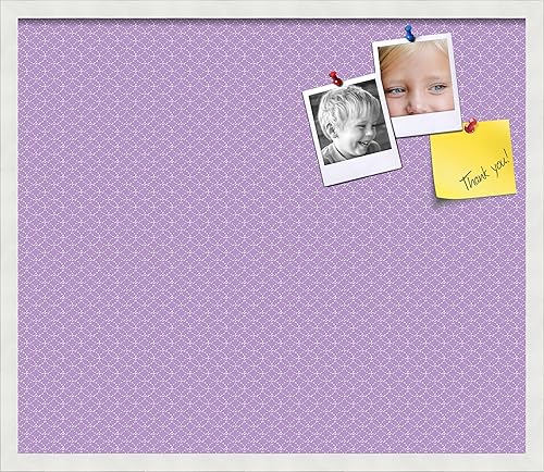 Miniatura 12 de PinPix Tablero de anuncios de corcho de 12 x 12 pulgadas. Este tablero decorativo enmarcado viene con diseño de círculos B W y un marco blanco