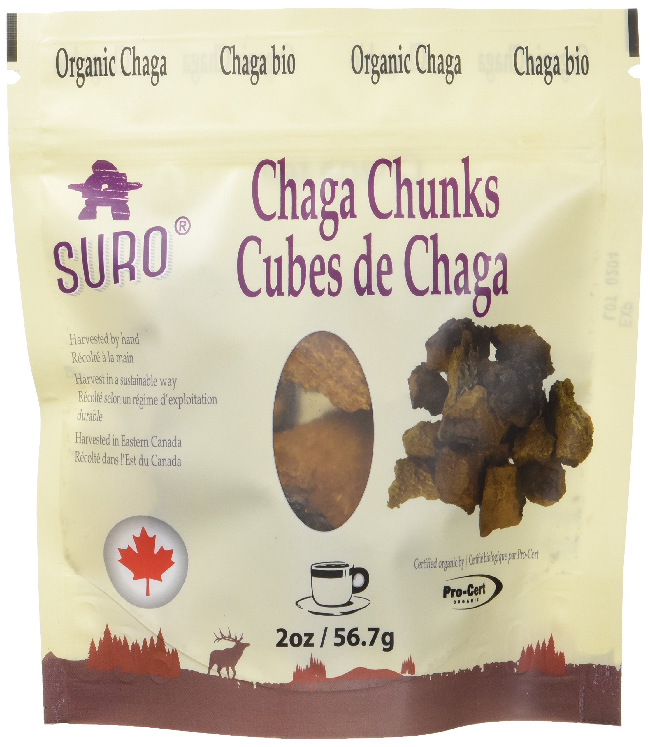 SuroOrganic Canadian Chaga Chunks, 56.7 g