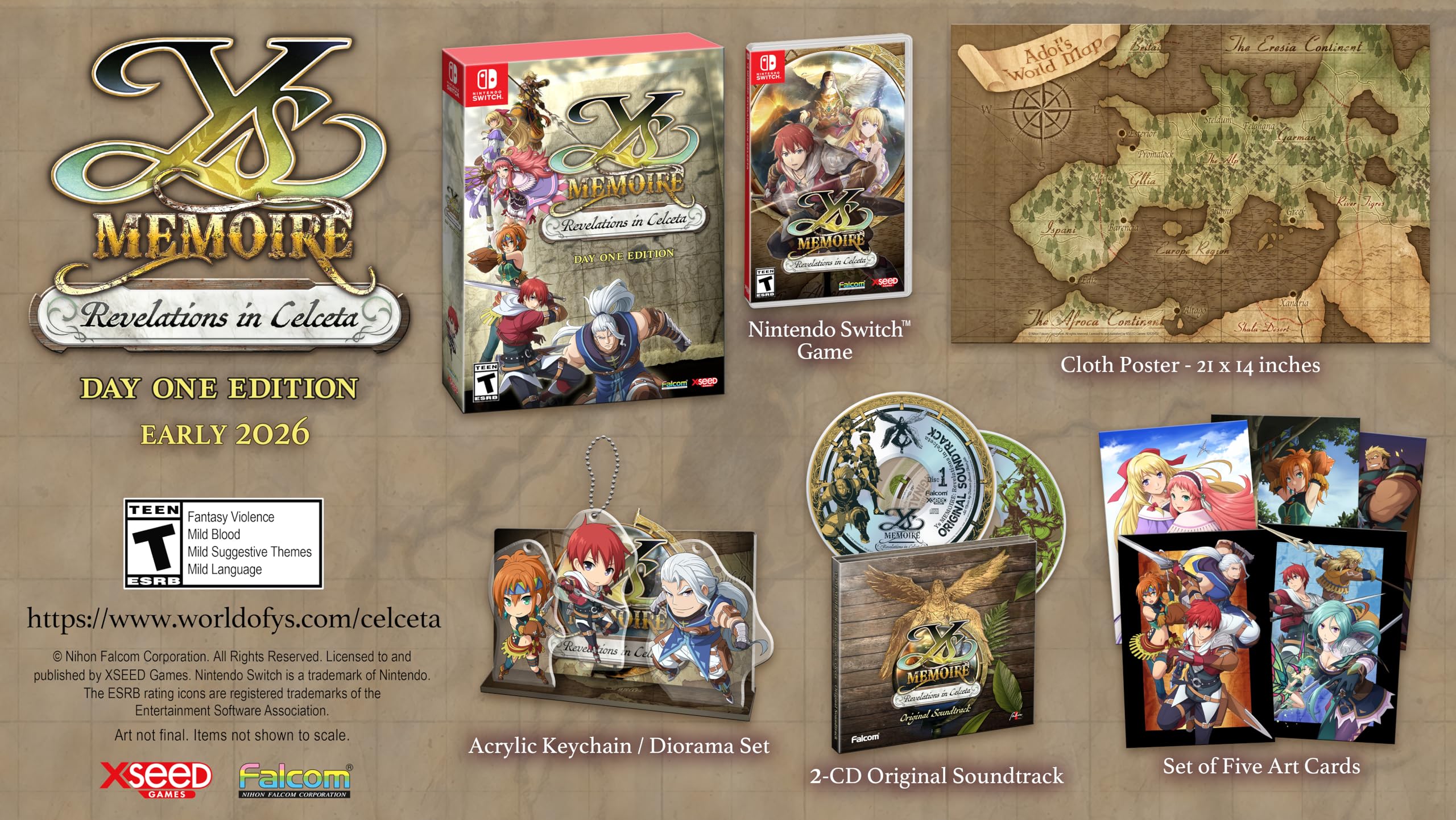 Ys Memoire: Revelations in Celceta - DAY ONE EDITION - Nintendo