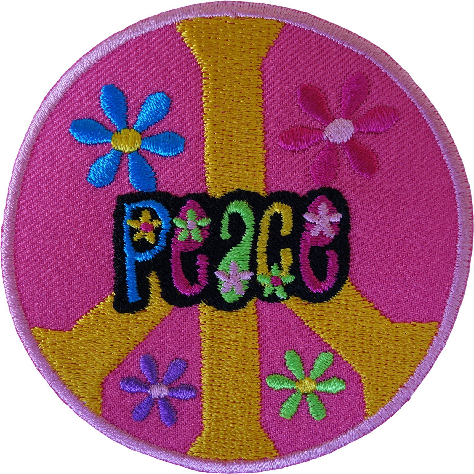 Toppa Termoadesiva Hippie Con Scritta 'Love For Hippy Jeans' | Ricamo Per Jeans E Giacche |
    Dimensioni 11.2 X 5.1 Cm