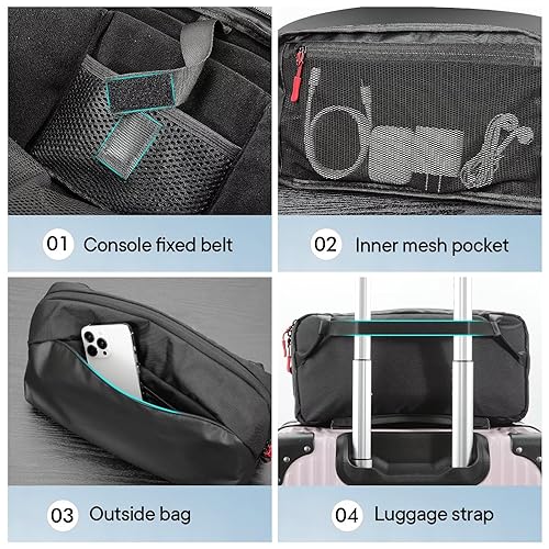 Miniatura 5 de Gepicest Carrying Case for Steam Deck Rog Ally Switch Hori Split Pad Pro Handheld Console Accessories Dock Station AC Charger Soft Sling Shoulder