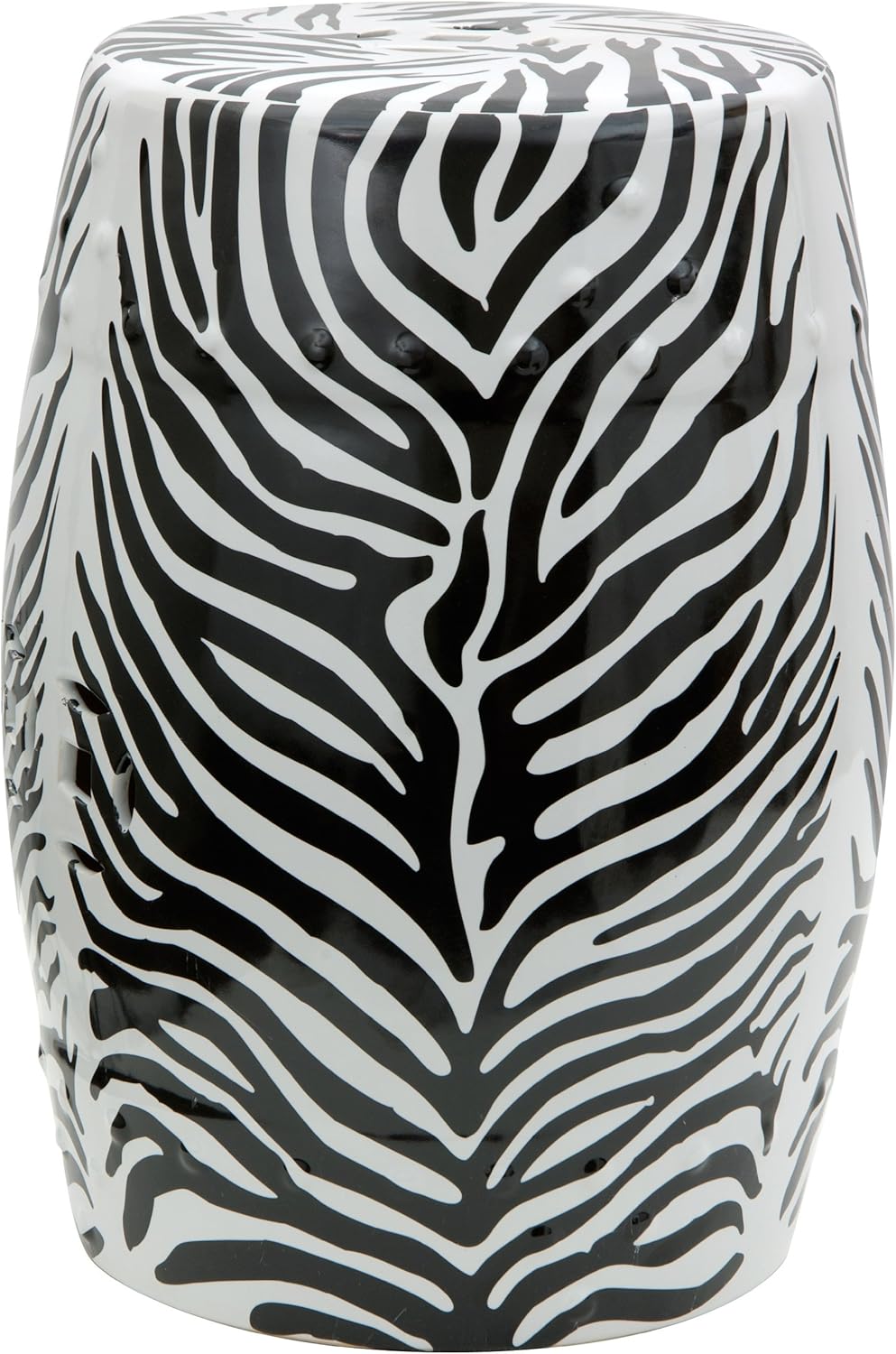 Red Lantern 18" Blue-Green Porcelain Garden Stool