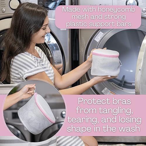 Miniatura 5 de Mamlyn Bolsas de sujetador de malla para lavadora, bolsas de lavado de lencería para lavandería