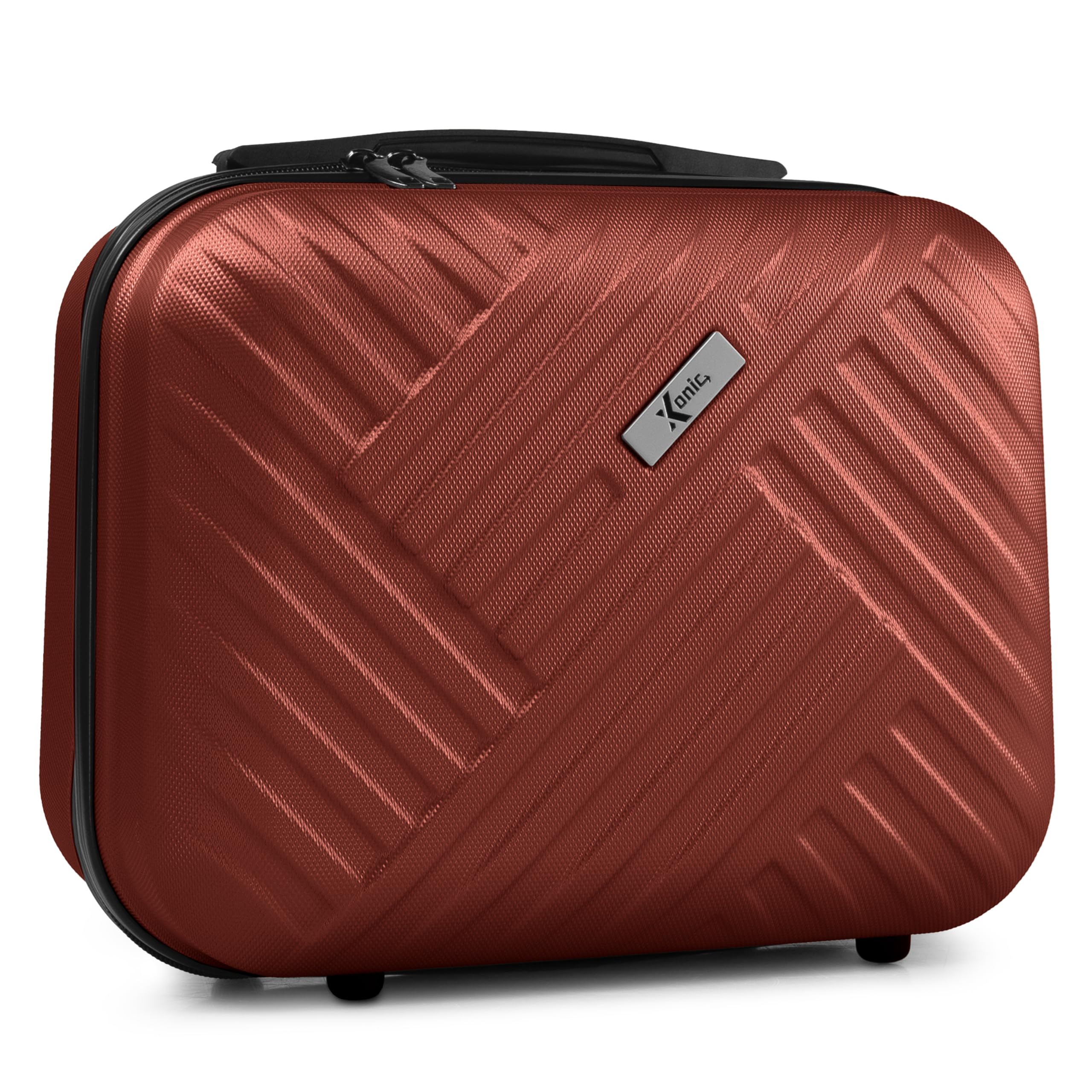 Xonic® Design Kosmetikkoffer aus ABS Hartschale – Robustes Beautycase als Handgepäck - Kosmetiktasche für Reisen – leicht & stabil (WineRed)