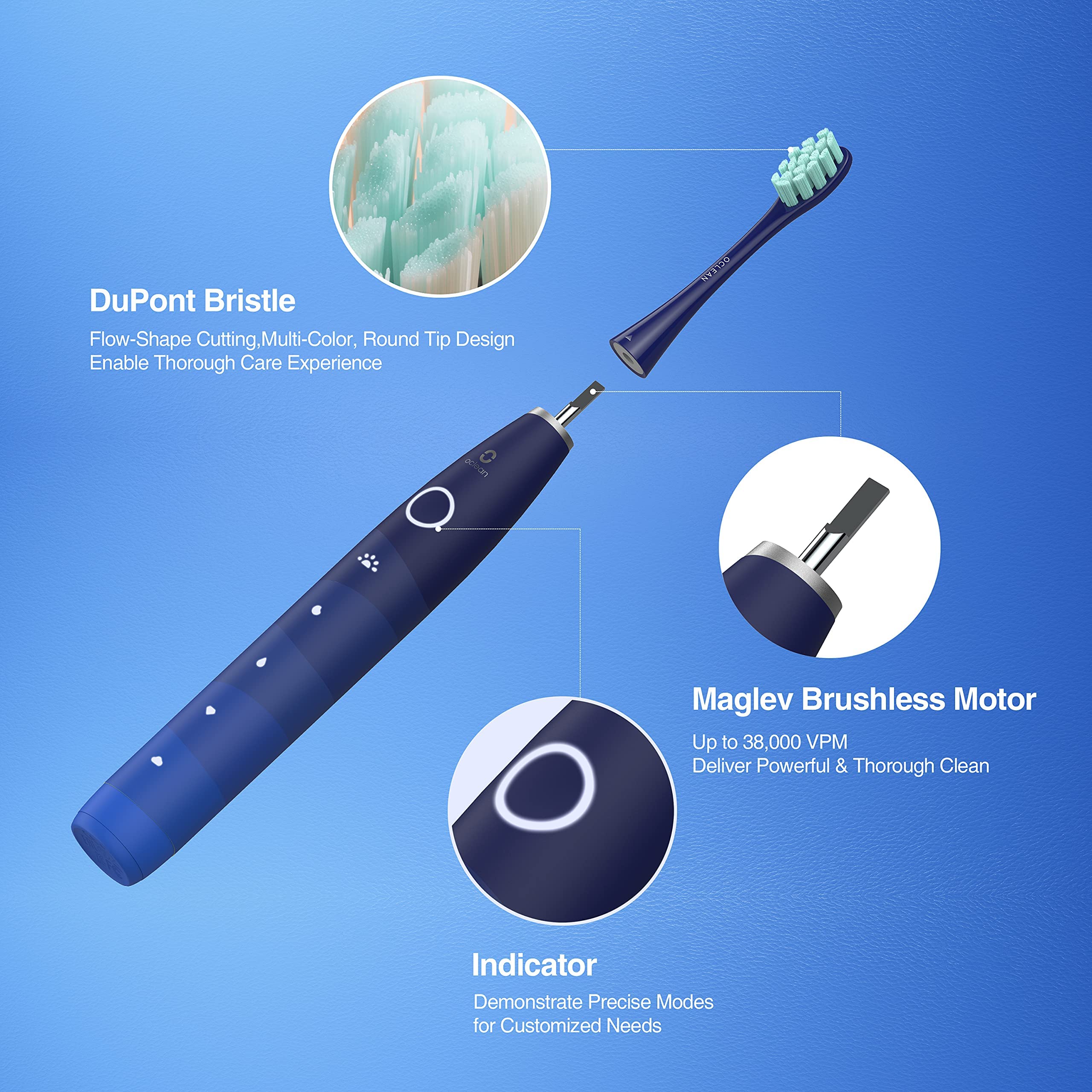 Oclean Flow Sonic Electric Toothbrush + RECAMBIO del cabezal del cepillo de dientes