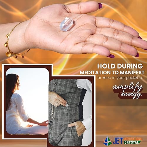 Miniatura 5 de Jet Hermoso cristal de cuarzo Herkimer piedra preciosa Sphatik Diamond Healing Crystal Natural Auténtico Buena Suerte Genuino Divino Santo Piadoso
