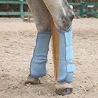 Vista 24 de LEAFOREST Horse Fly Boots Set of 4 - Non Slip Leg Protection for Donkey Mini Pony Draft, Breathable Mesh Fly Boots for Pasture & Barn Use Grey Full