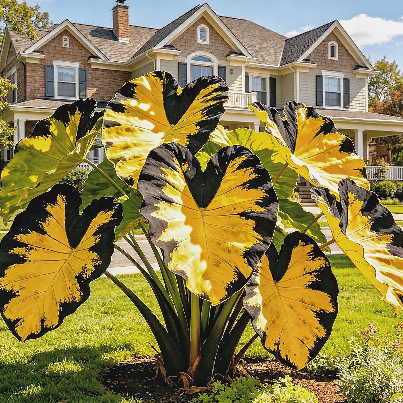 Giant Elephant Ear Bulbs for Planting, Hardy Perennial, Excellent Display,No Watering Required, Drought Tolerant-2Bulbs-g