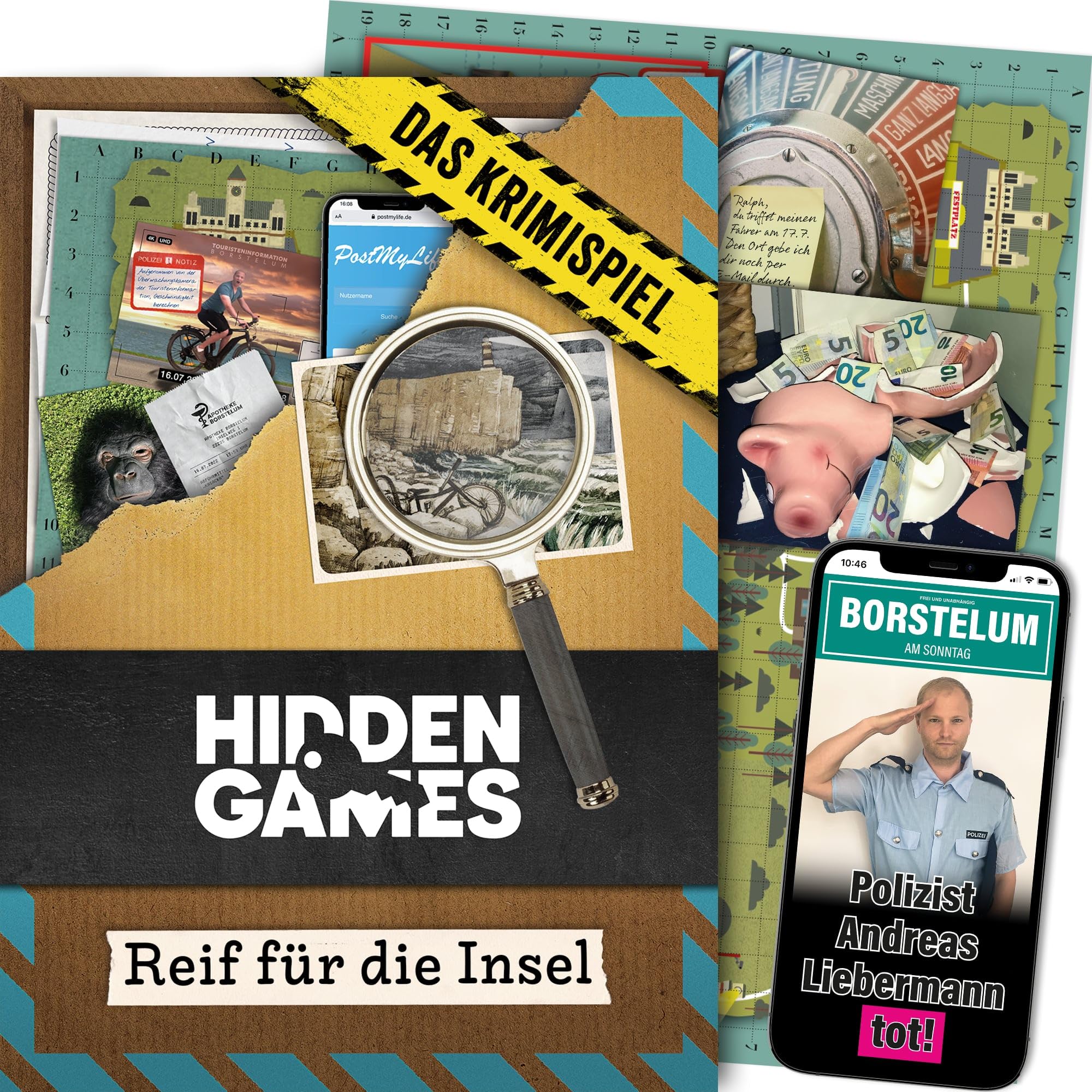 Hidden Games Crime Scene - Mature for the Island - Realistic Crime Game, Exciting Detective Game, Escape Room Game - Ages 14+
