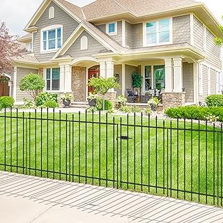 Metal Garden Fence with Gate 36 in H x 12 ft L, 1 Gate