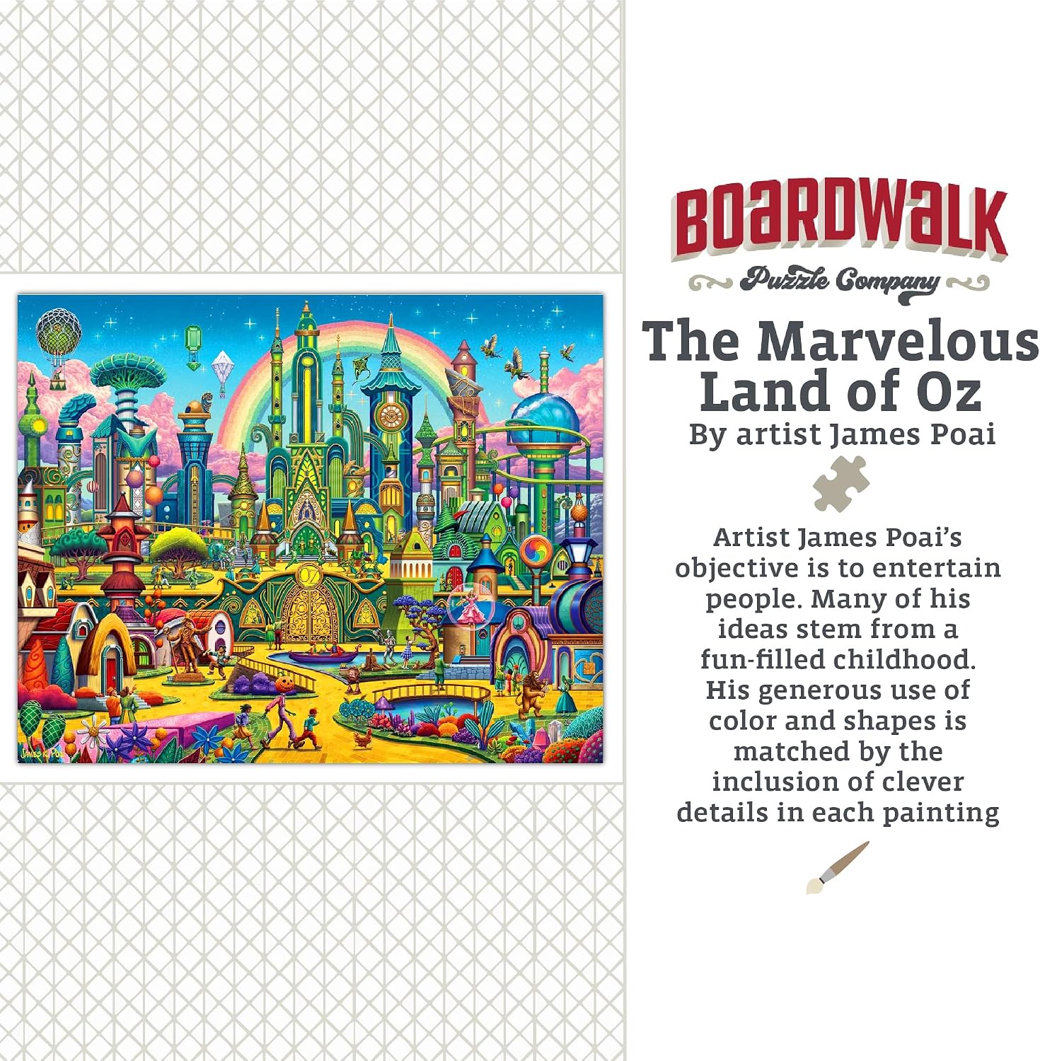 Boardwalk Puzzles The Marvelous Land of Oz - 500 Piece Jigsaw Puzzle for Adults, Made in USA