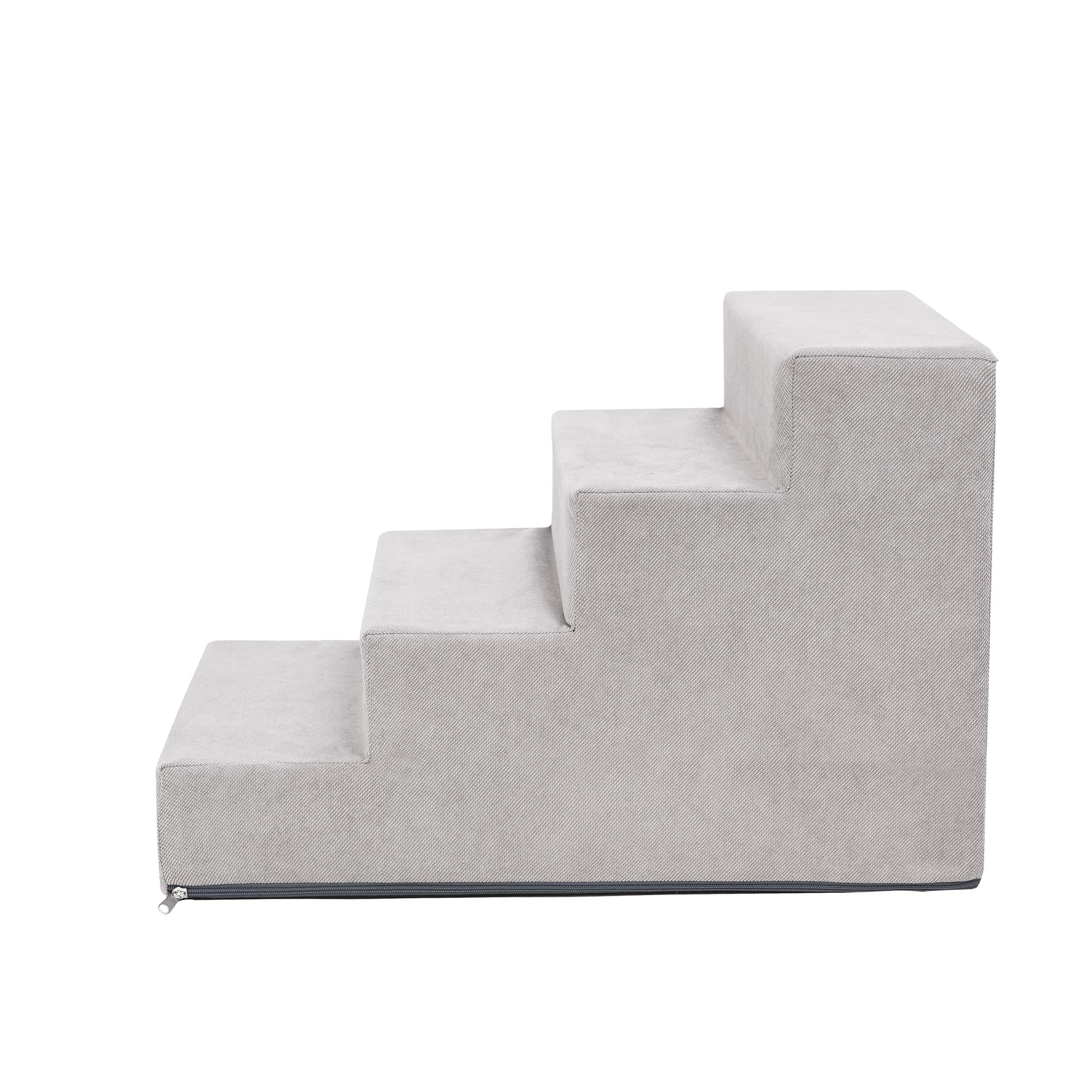 Escalera de 4 peldaños para perros y gatos, para animales débiles, para animales viejos, para ascensores, cenizas, 40 x 60 x 40 cm