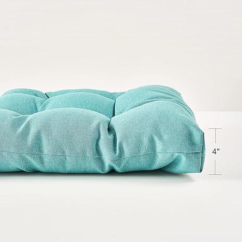 Miniatura 10 de ARTPLAN Adirondack - Cojín para silla de exterior para todo tipo de clima, cojín de mimbre para muebles de patio