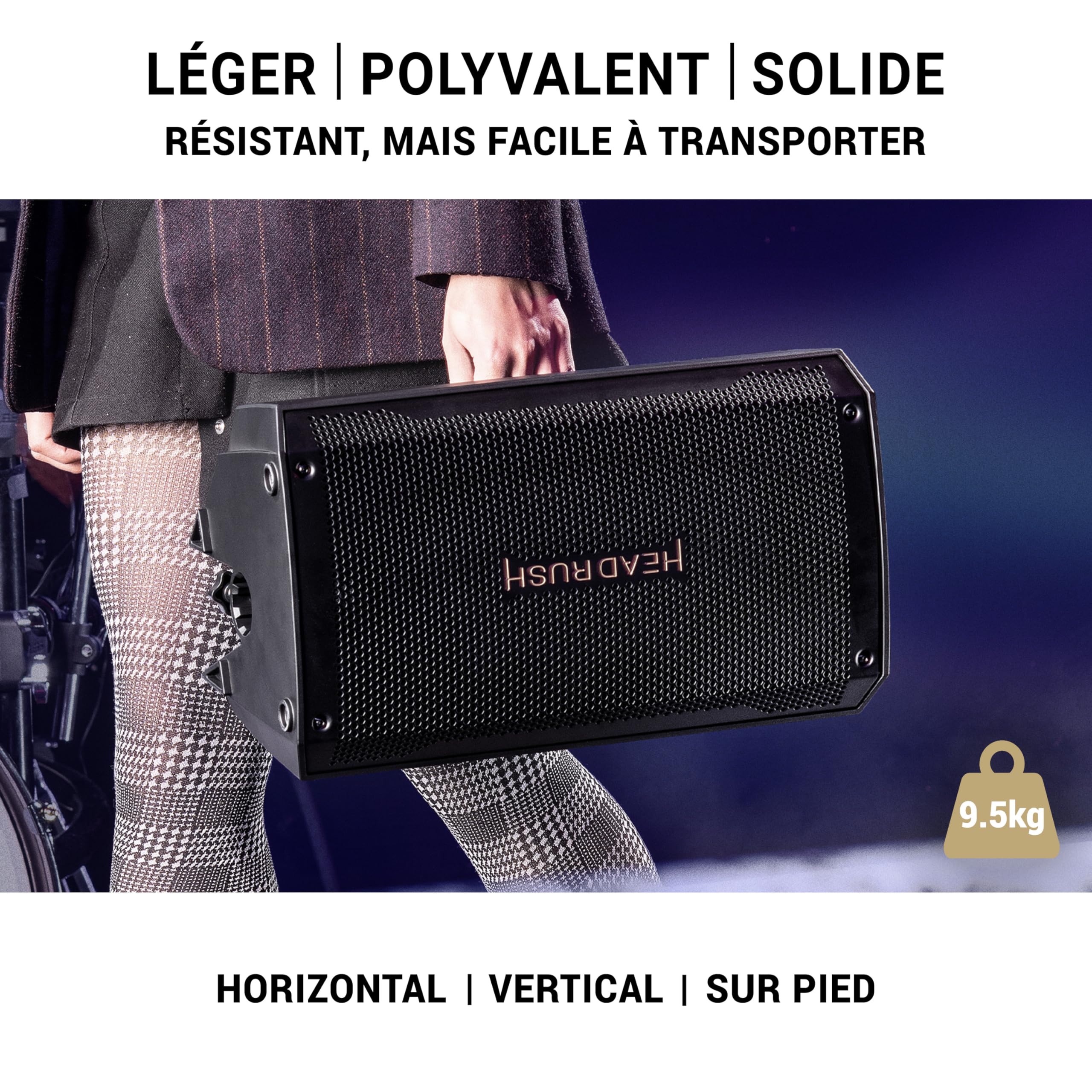 HeadRush FRFR108 MKII - Amplificateur pour Guitare Électrique et Basse 2000W, Haut-Parleur Bluetooth 8" pour Multi-Effets et Modélisation