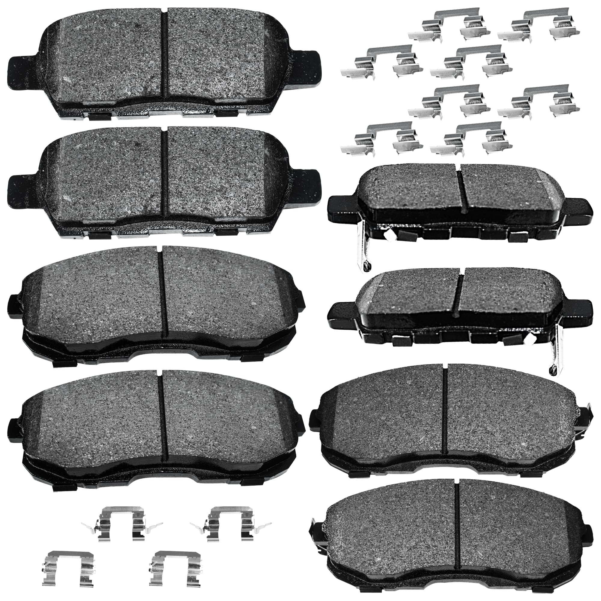 Brake Pads Front and Rear Compatible with Infiniti G35, Nissan 350Z, Nissan Altima Juke Sentra Automotive Replacement Brake Pads Semi-Metallic P815A P905