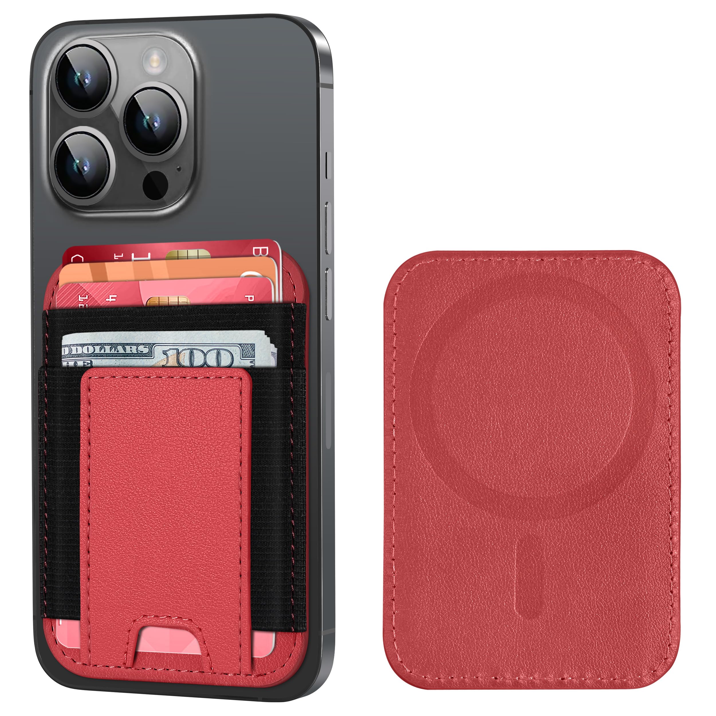 Upgraded for Magsafe Wallet, 7 Card Holder, RFID Blocking, Strongest Magnet