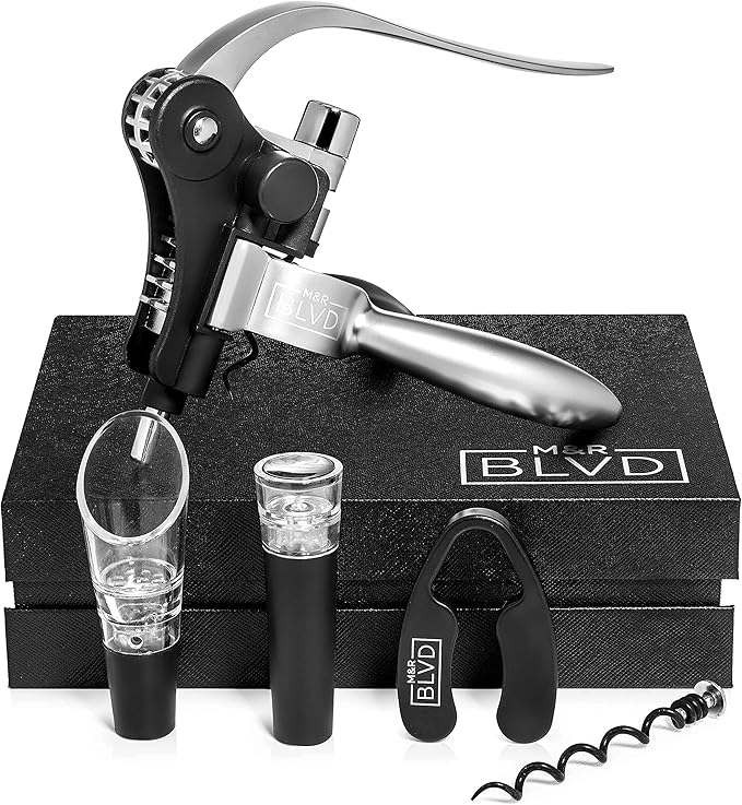 Wine Bottle Opener Set by M&R Blvd. Professional Grade