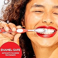 Vista 5 de Colgate Optic White Advanced - Pasta de dientes con peróxido de hidrógeno, paquete de pasta dental blanqueadora, fórmula segura para esmalte, ayuda