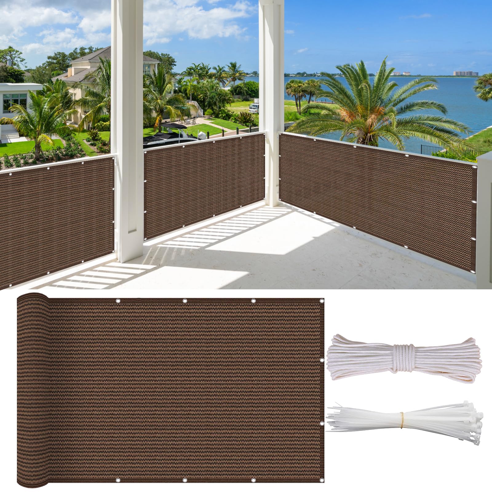 Brise vue balcon occultant pour créer un coin de fraîcheur ombragé