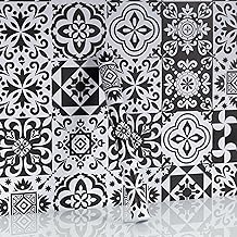 Hode Credence Adhesive pour Cuisine Noir, Imperméable Carreaux Carrelage Adhesif Mural Salle de Bain, Décoratif Stickers Autocollant Carrelage Cuisine Bain Placard,30x300cm