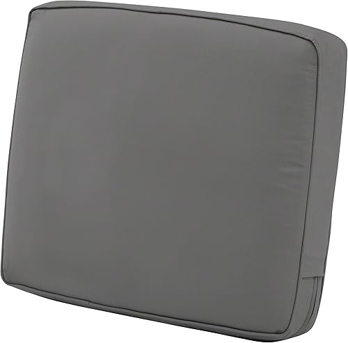 Classic Accessories, Montlake - Cojín de respaldo de 25 x 22 x 4 pulgadas resistente al agua para patio y exteriores, cojín para sofá de dos