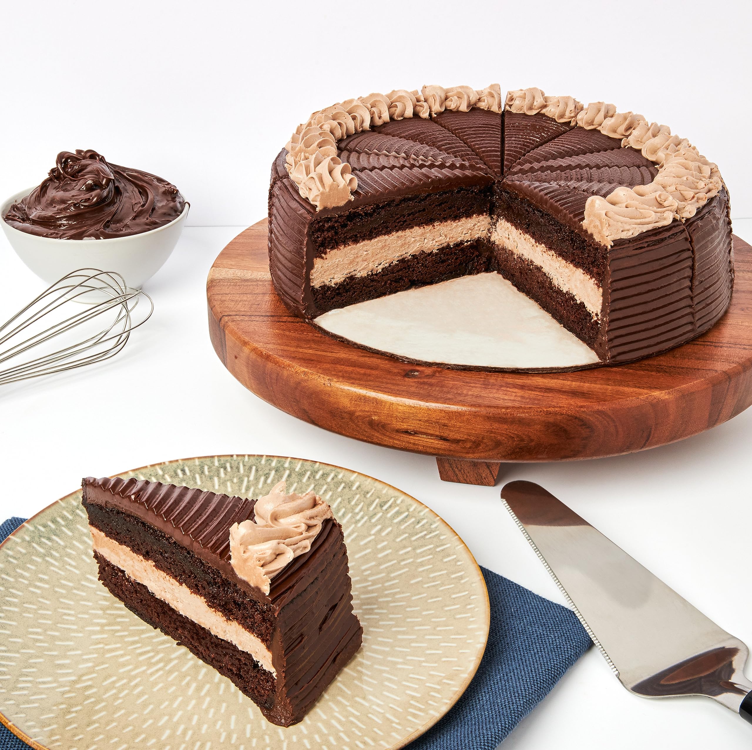 David’s Cookies Viennese Sachertorte Chocolate Cake 10" – Gourmet Dark Chocolate Ganache Dessert – Valentine’s Day Cake Gift for Couples & Chocolate Lovers