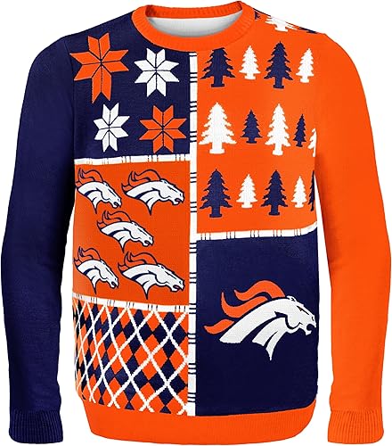 Miniatura 23 de FOCO NFL Unisex-Adult NFL Busy Block Ugly Sweater