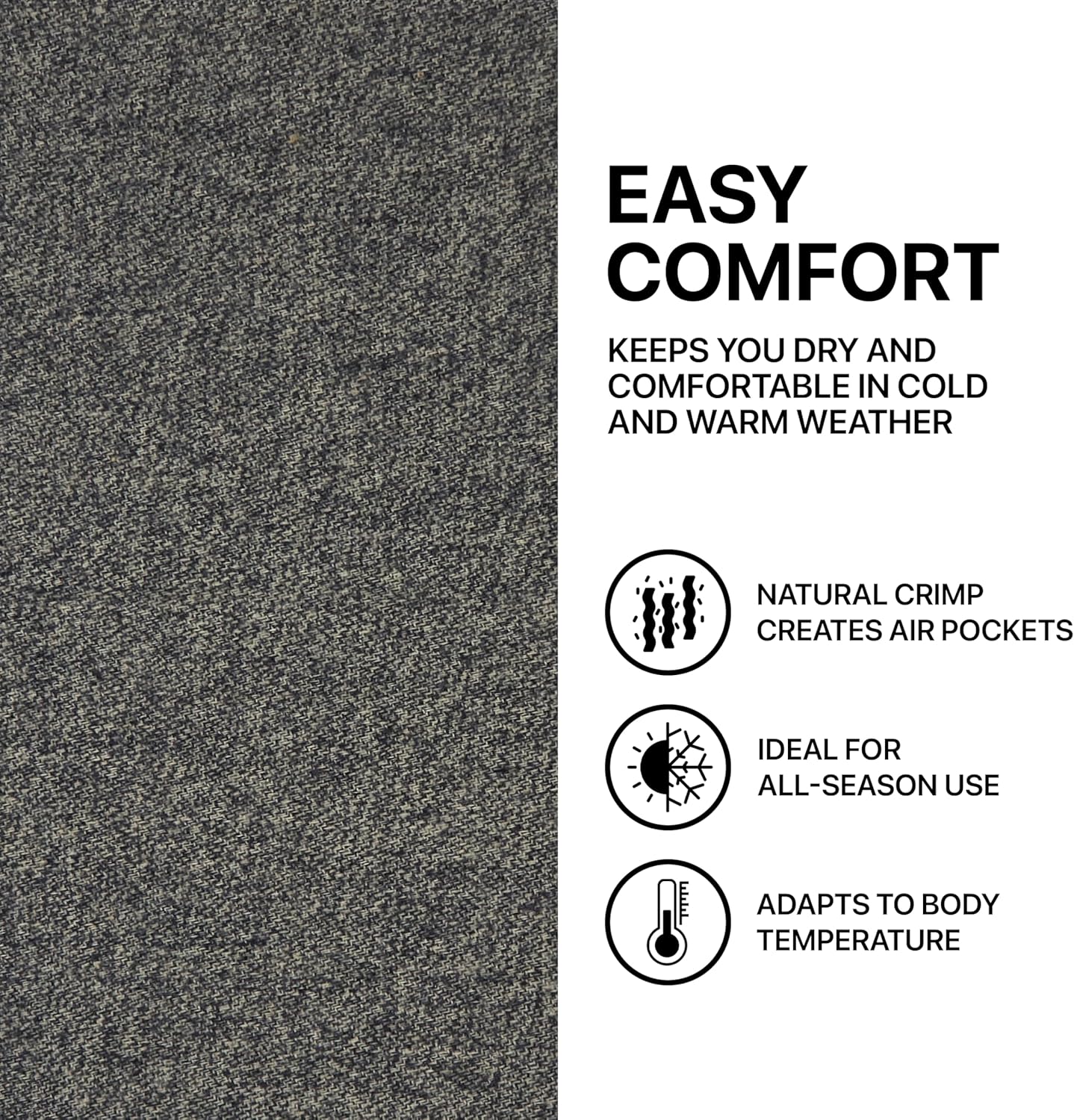 Merino Wool Throw Blanket, Indoor & Outdoor Blankets and Throws, Soft Blanket with Fringes, 65"x79" (170 x 200 cm)