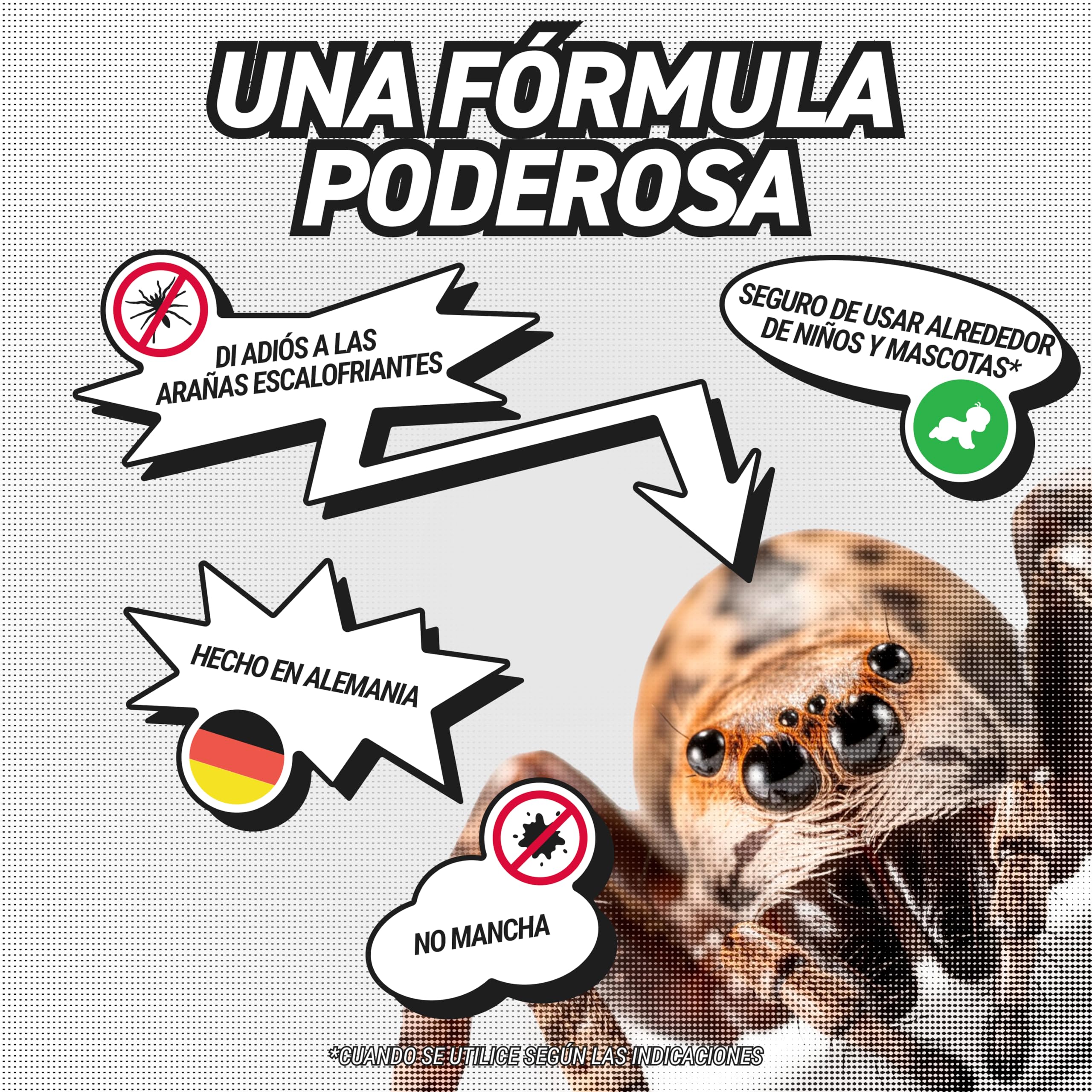 RepellShield® Spray Repelente Arañas Natural -250ml- Anti Arañas Casa con Geraniol y Aceite Esencial de Menta - Uso Interior y Exterior - Seguro para Hogar, Mascotas, Jardín - Fácil de Usar, No Mancha