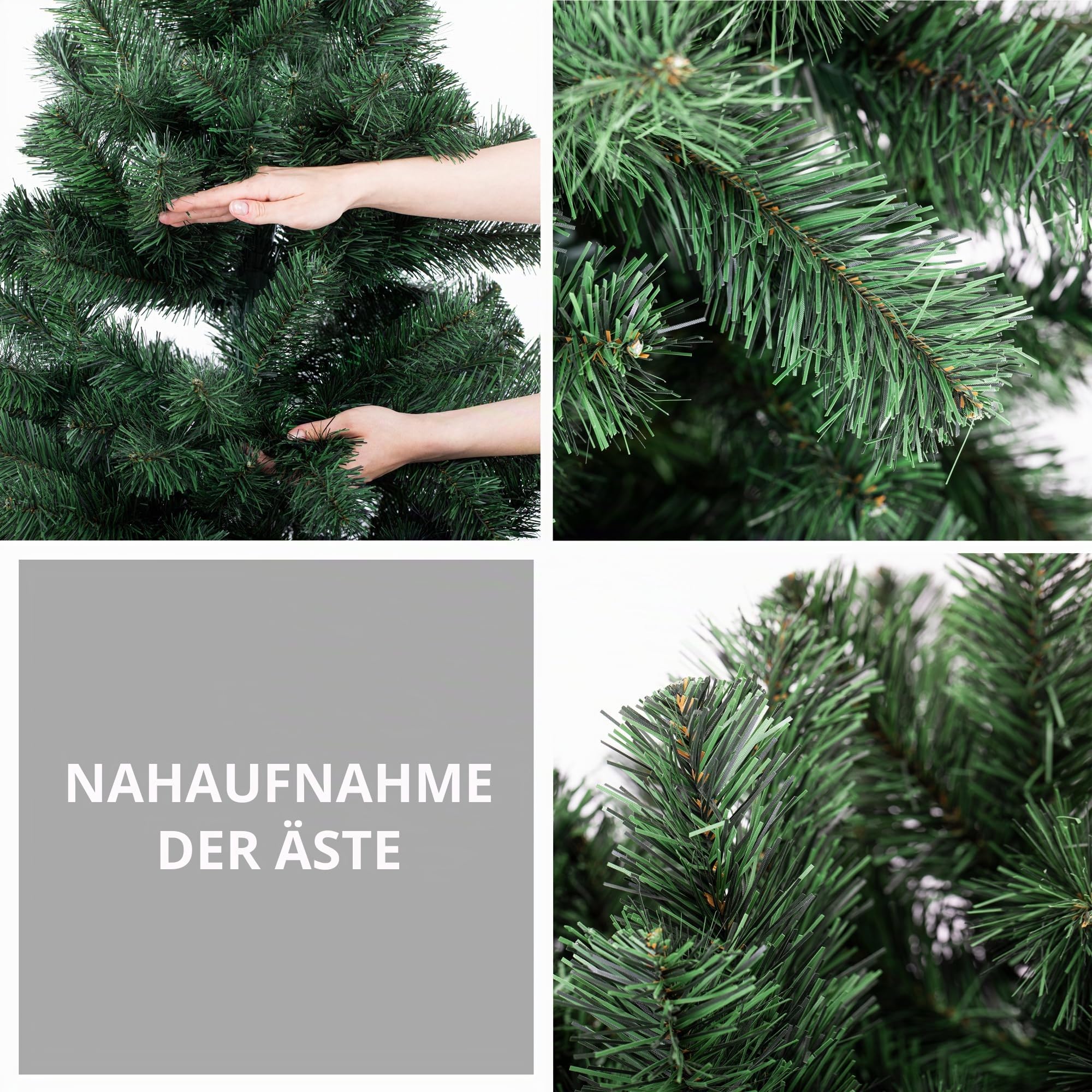 DecoKing Künstlicher Weihnachtsbaum 120 cm - Tannenbaum künstlich Lena | inkl. Stabiler Ständer, Ø 75 cm, einfach aufzubauen - Christbaum Tanne unecht Grün Hergestellt in der EU