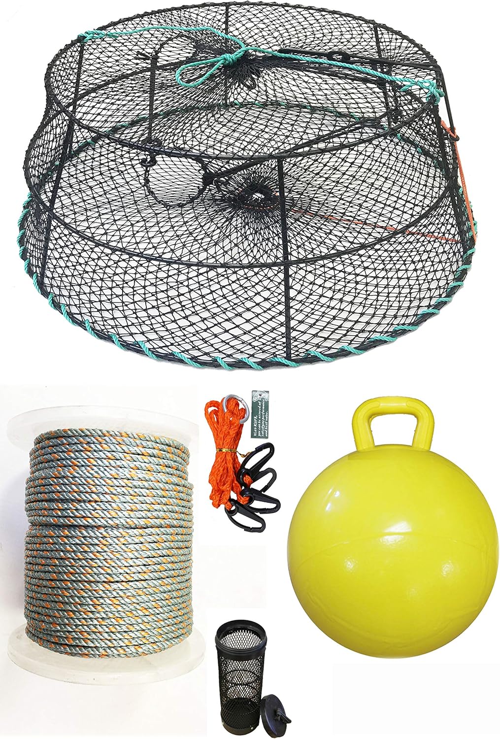 KUFA Sports Tower Style Vinyl Coated Prawn Trap with Prawn Trap Accessory Combo (CT78+PHL5+HA2)