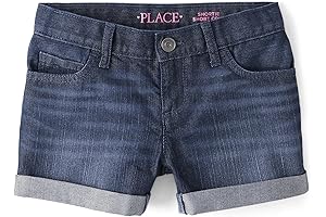 Girls Roll Cuff Denim Shortie