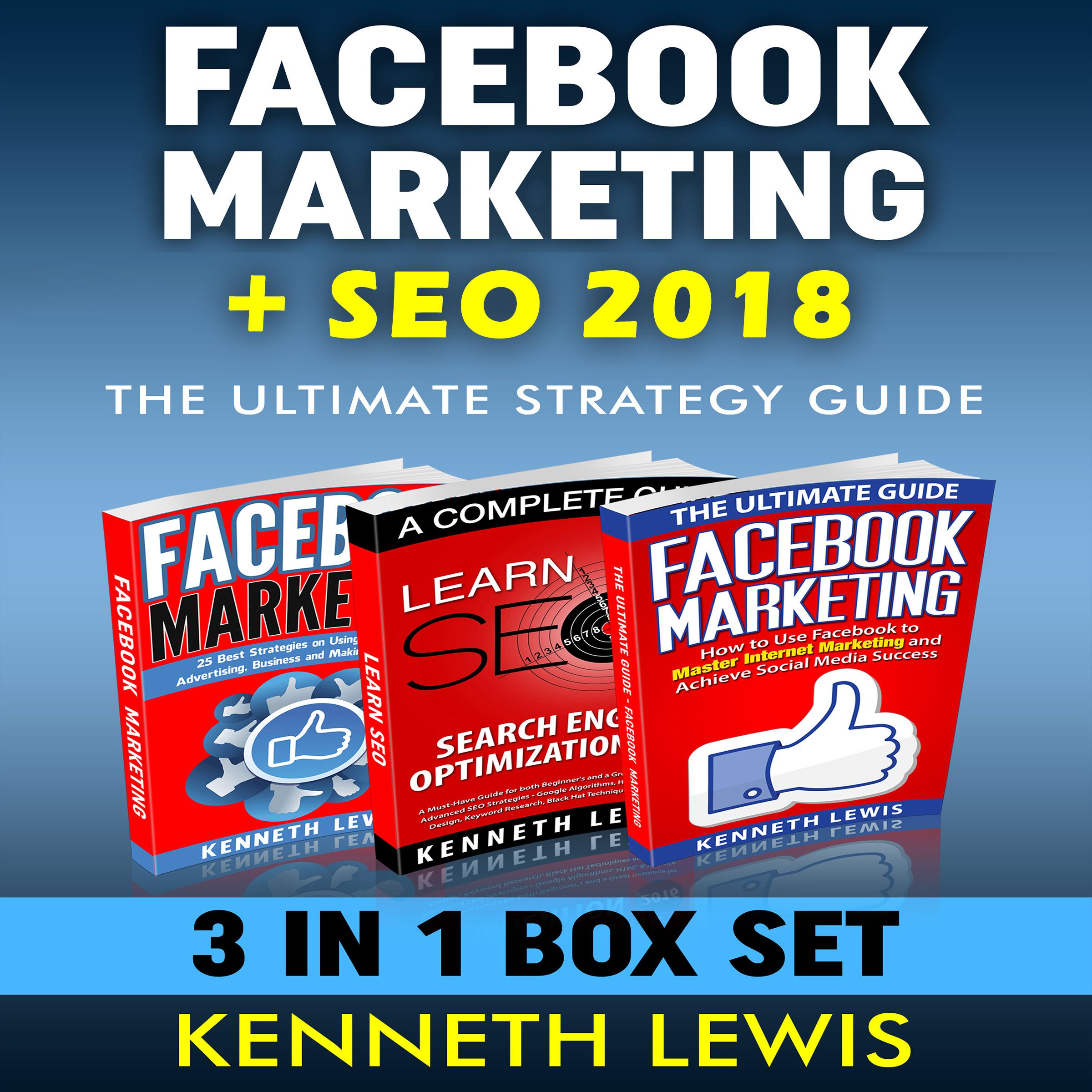 Cover art for Facebook Marketing + SEO Ultimate Strategy Guide Box Set
