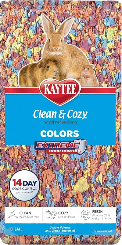 Forração de Papel para Pequenos Animais Kaytee Clean & Cozy Colors Kaleidoscope, 24,6 L