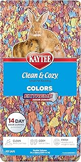 Kaytee Clean & Cozy Colors, Small Animal Bedding with Extreme Odor Control, Kaleidoscope, 24.6 Liters