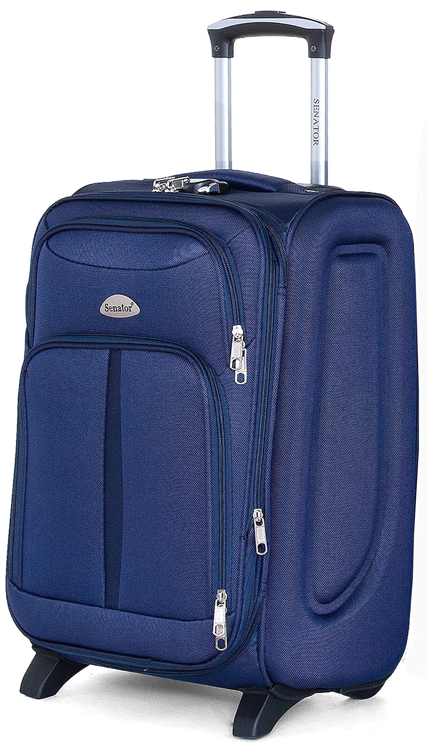 SenatorSoft-Shell Carry on Luggage 20 Inches Small Suitcase for Unisex KH108 | Ultra Lightweight Expandable EVA With Wheels 2 (Carry-On 20-Inch, Navy Blue)
