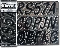 Vista 5 de STIFFIE Whipline - Calcomanías de registro para botes y PWC de 3 pulgadas, color negro y arcoíris, cromadas