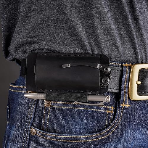 Miniatura 10 de VIPERADE PJ33 - Fundas de cuero para cuchillo, funda de cuchillo de bolsillo, soporte horizontal para cuchillos de bolsillo para cinturón, funda