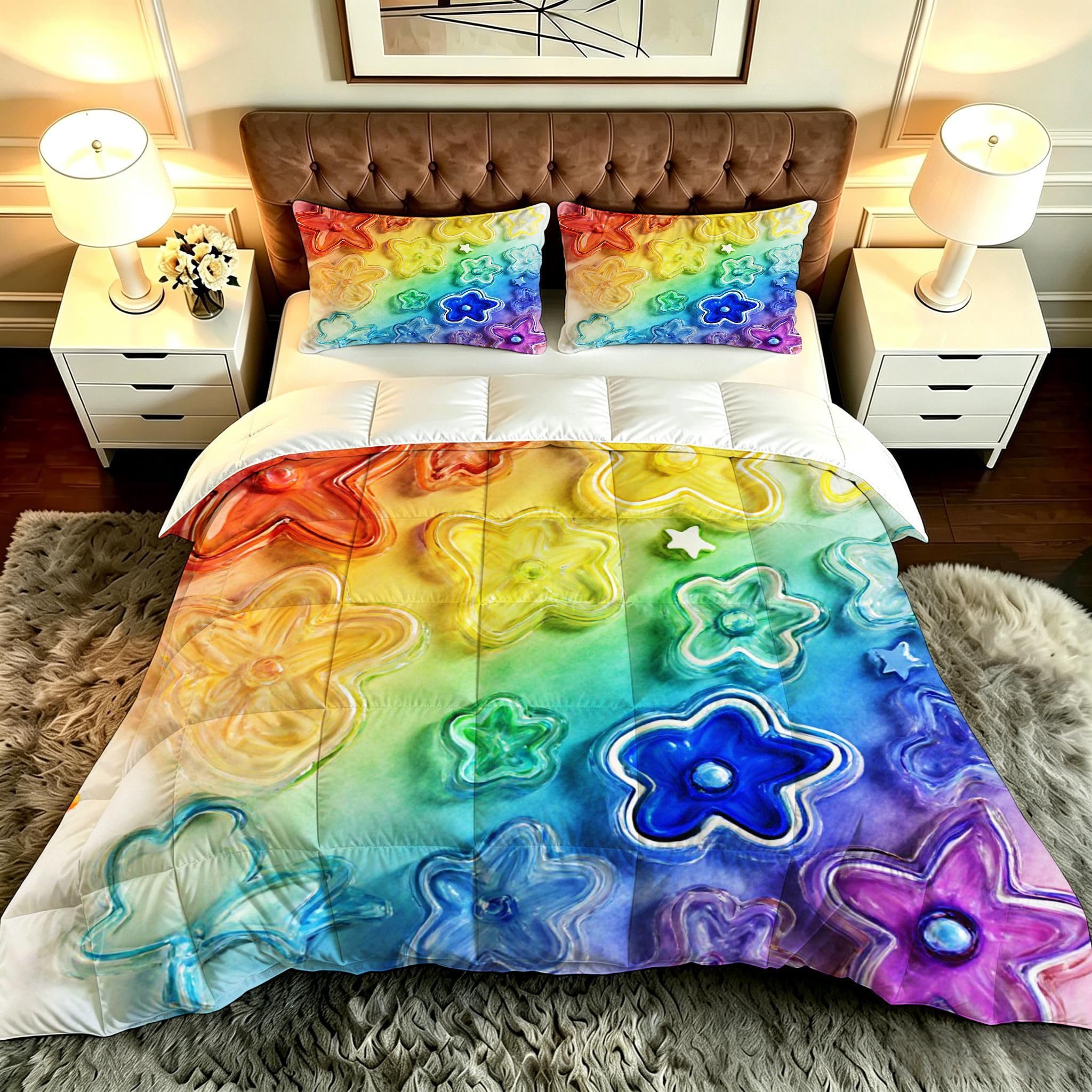 Couette 260x240 cm 4 Saisons, Fleur Colorée, DQ8598