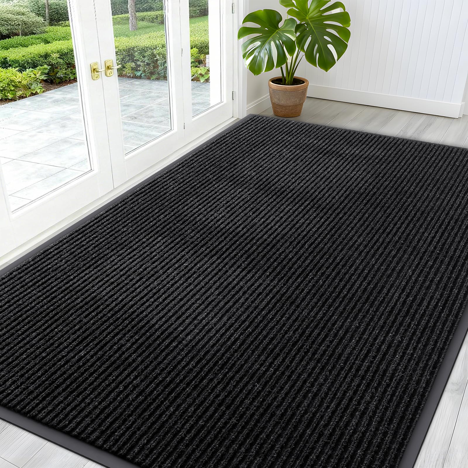 OLANLY Front Door Mat Indoor Outdoor Entrance, Waterproof Heavy Duty Doormat, Fade Resistant, Low Profile, Easy Clean Patio Porch Welcome Floor Mats for Entry, 29.5x17, Beige — view 121