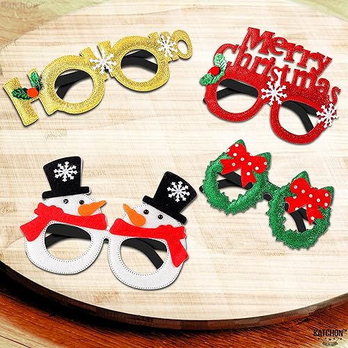 Miniatura 5 de KatchOn, Gafas de Navidad con purpurina para niños, paquete de 12  Recuerdos de fiesta de Navidad para niños, gafas de sol de Navidad, gafas de