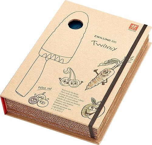 Miniatura 9 de ZWILLING Twinny - Cuchillo de chef de acero inoxidable para niños, 3.9 in, hoja redondeada, diseño apto para niños, mango de plástico, color azul
