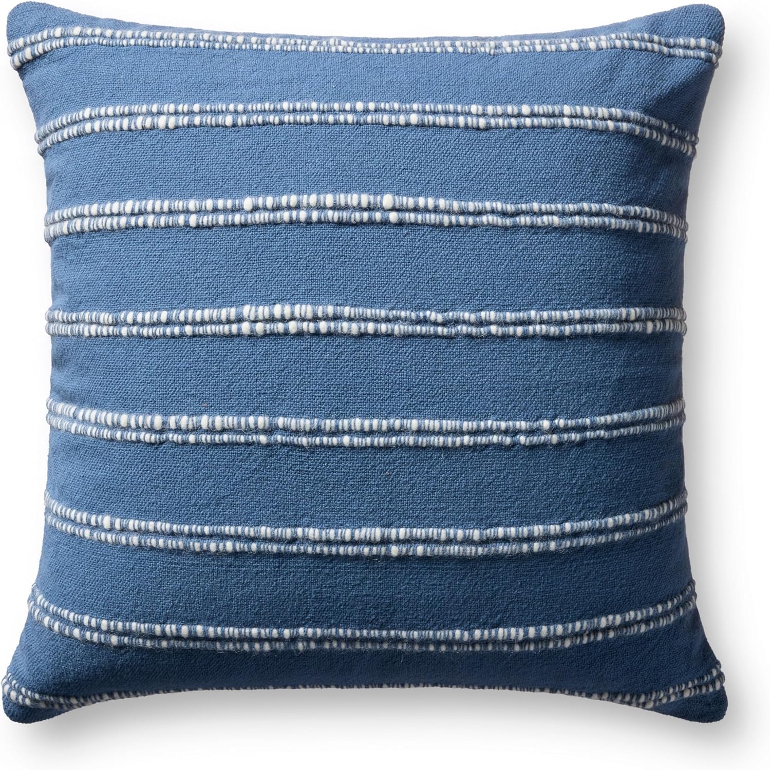Loloi Magnolia Home by Joanna Gaines Landry Collection PMH0072 Blue/Natural 22'' x 22'' Cover Only Pillow