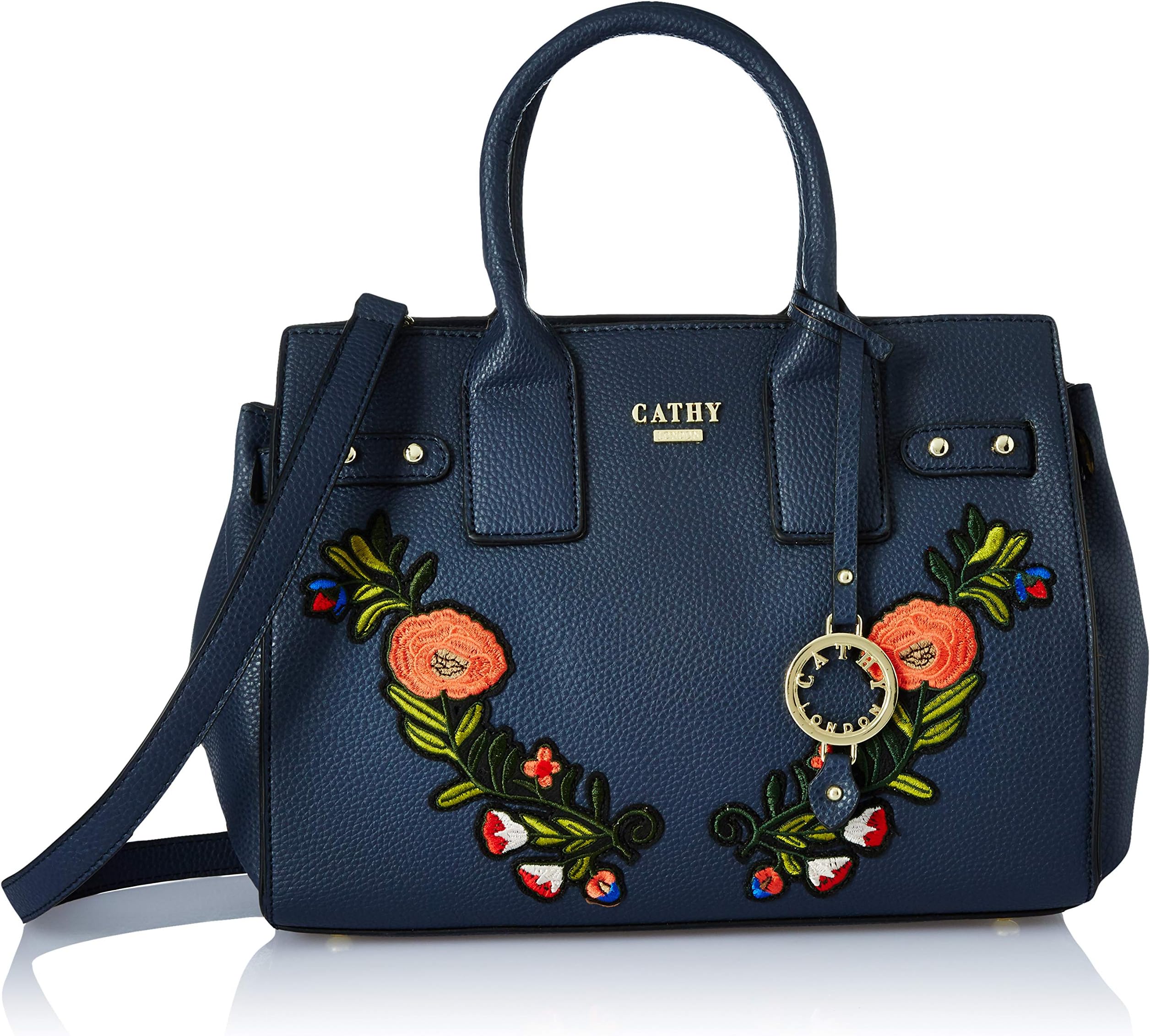 Cathy London Women's Handbag, Material- Synthetic Leather, Colour- Navy Blue