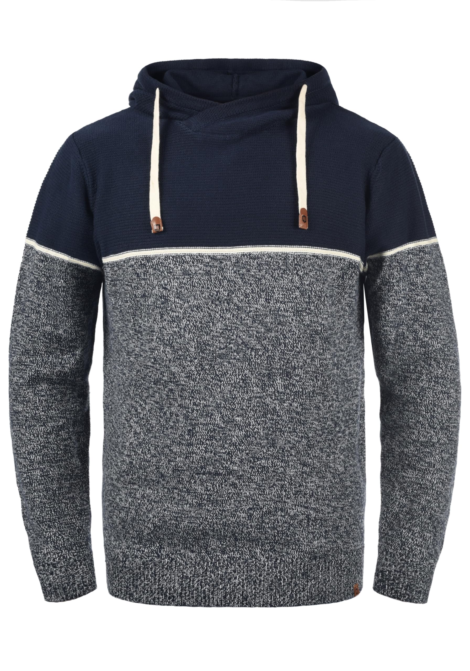 Indicode IDLynde Herren Strickpullover Feinstrick Pullover mit Kapuze