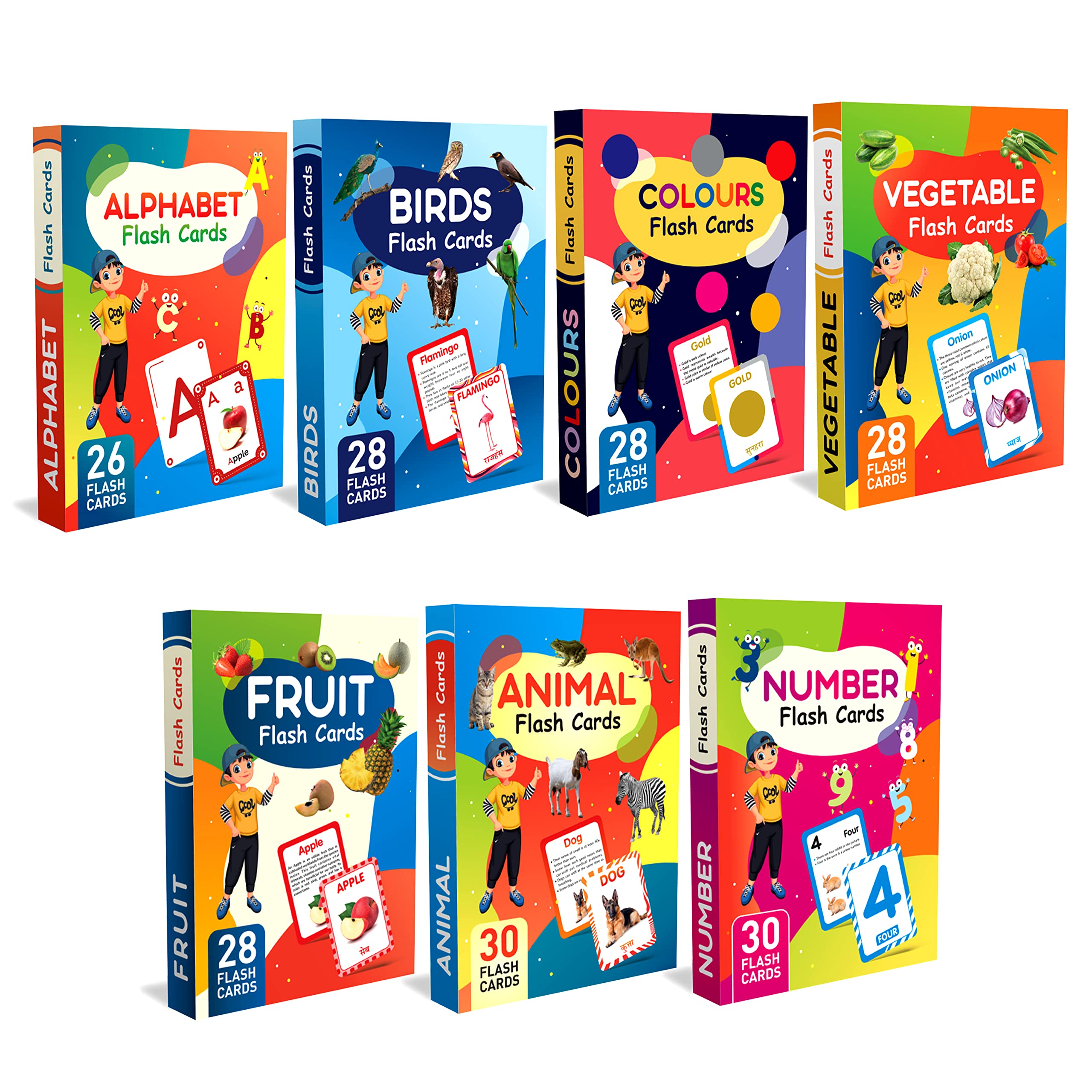 Goelite Flash Cards for Kids Learning 1 to 10 Years, from Easy to Difficult, Helps in Early Brain Development (Combo of 7 Boxes) (B0CFJQ3BBT) Amazon Price History, Amazon Price Tracker