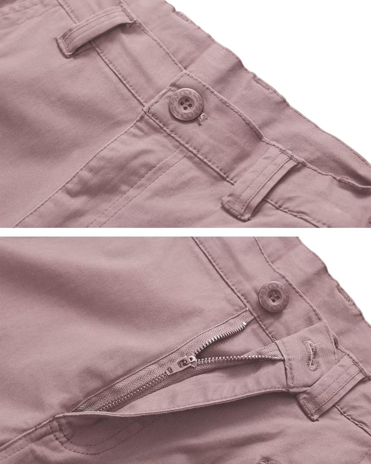 KOCTHOMY Women's Hiking Cargo Shorts 7" Bermuda Casual Shorts Summer Camo Shorts with Zipper Pockets No Belt - Image 4