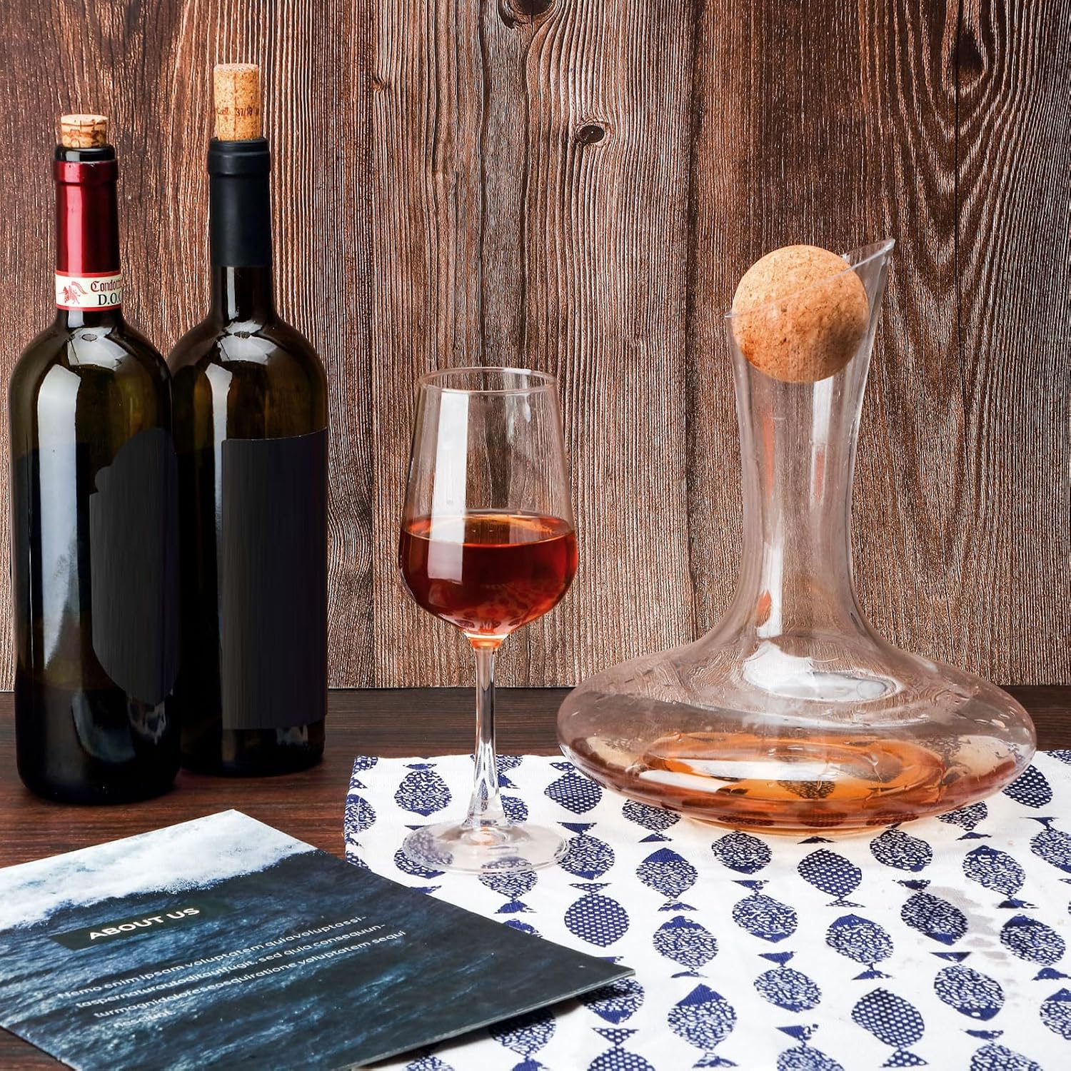 Shappy 2 Pieces Cork Ball Stopper for Wine Decanter Repl,2.4 Inch/ 6.1 cm